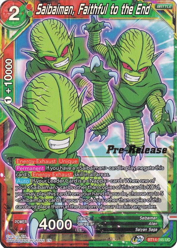 Saibaimen Faithful to the End BT14-145 card