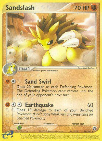 Sandslash 21/100 card