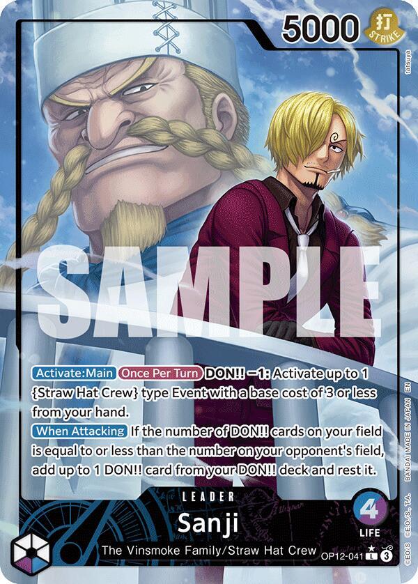 Sanji 041 Alternate Art OP12-041 card