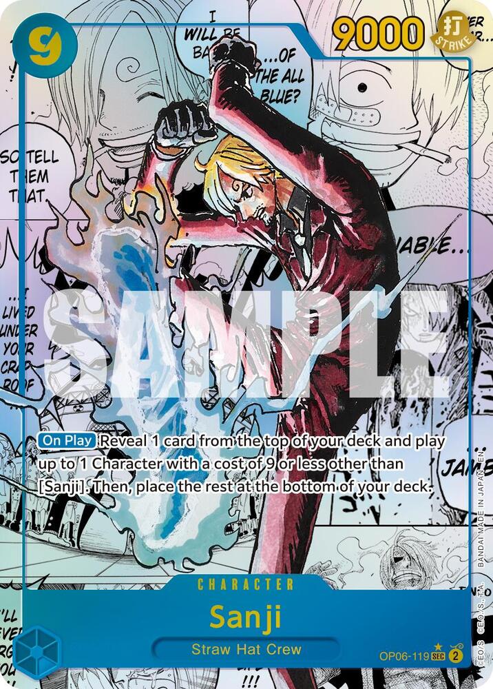 Sanji OP06 119 Manga card