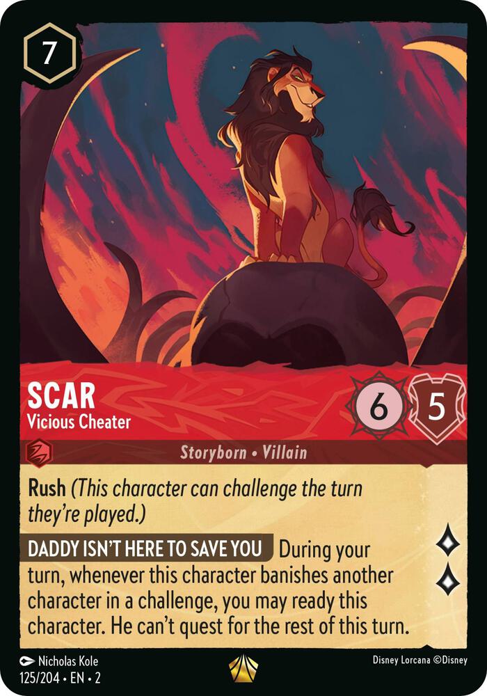 Scar Vicious Cheater 125/204 card