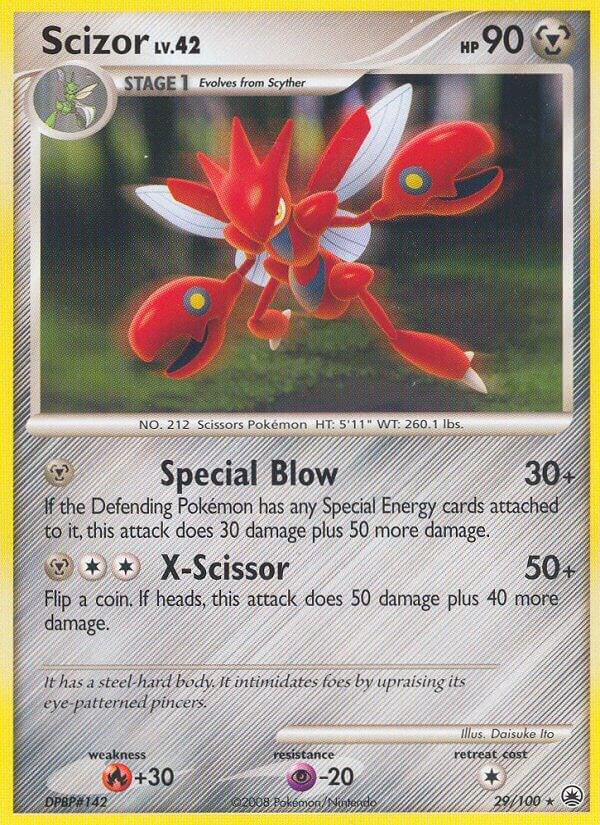 Scizor 29/100 card