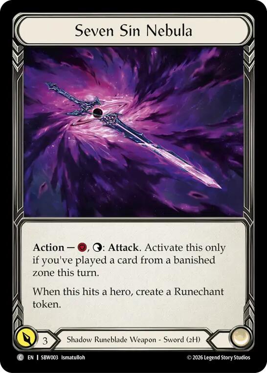 Seven Sin Nebula SBW003 card