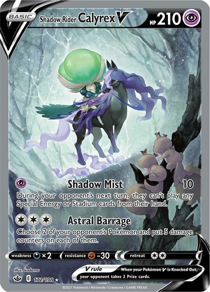 Shadow Rider Calyrex V Alternate Full Art 172/198