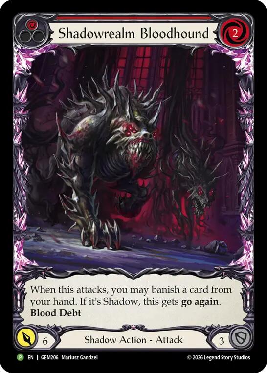 Shadowrealm Bloodhound GEM206 carta