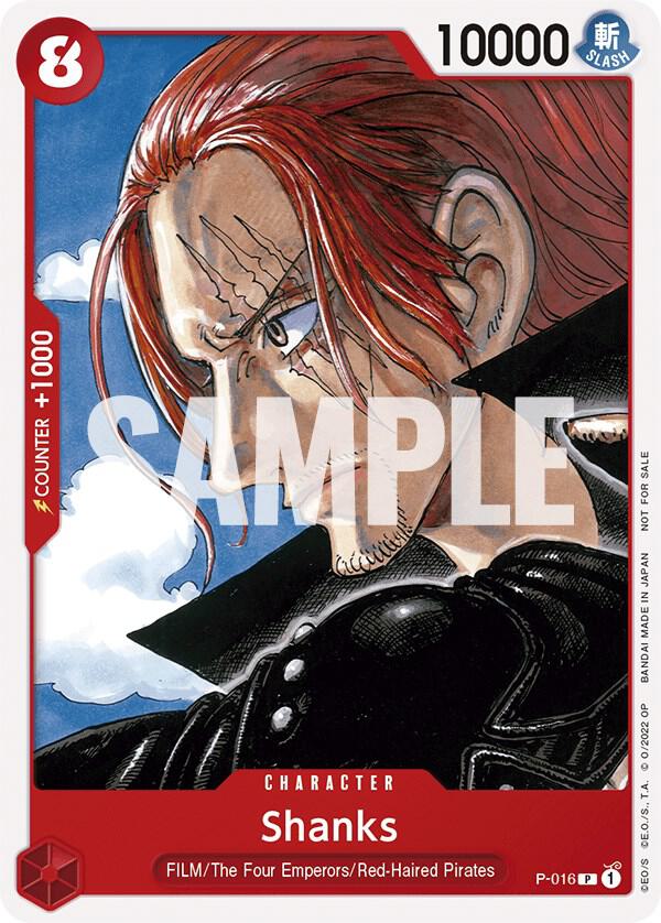 Shanks One Piece Film Red P-016 card