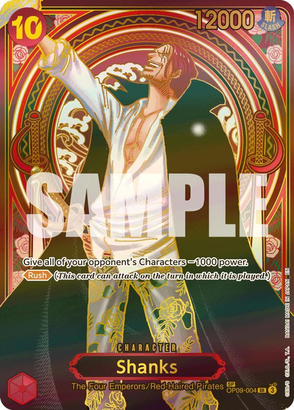 Shanks OP09 004 SP Gold carta