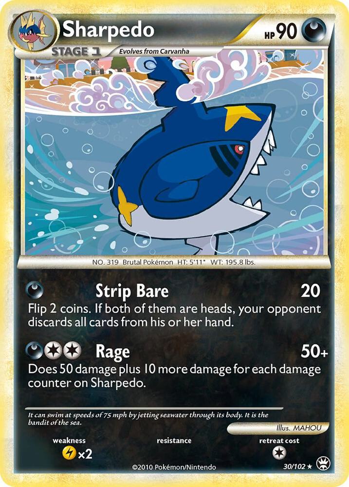 Sharpedo 30/102 card