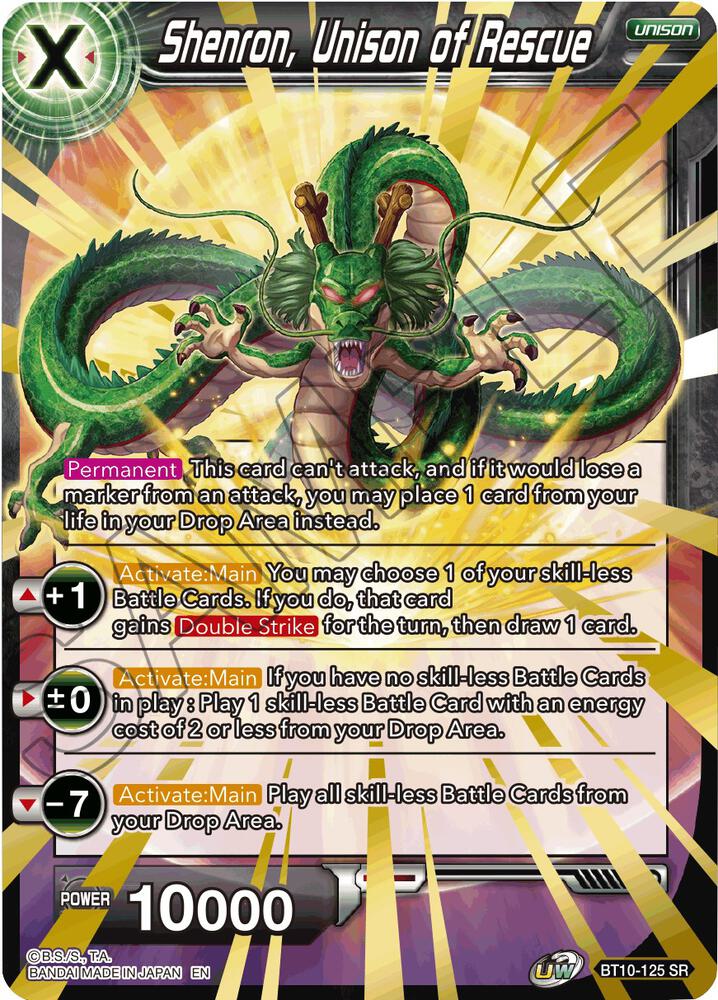 Shenron Unison of Rescue BT10-125