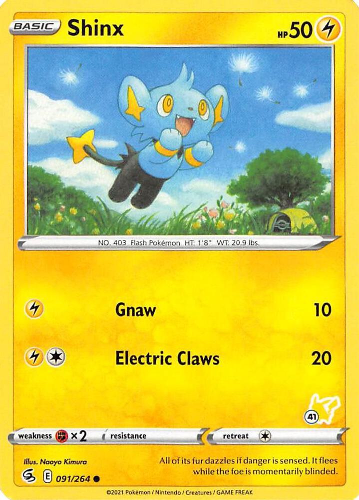 Shinx 091 264 41 Pikachu Stamped