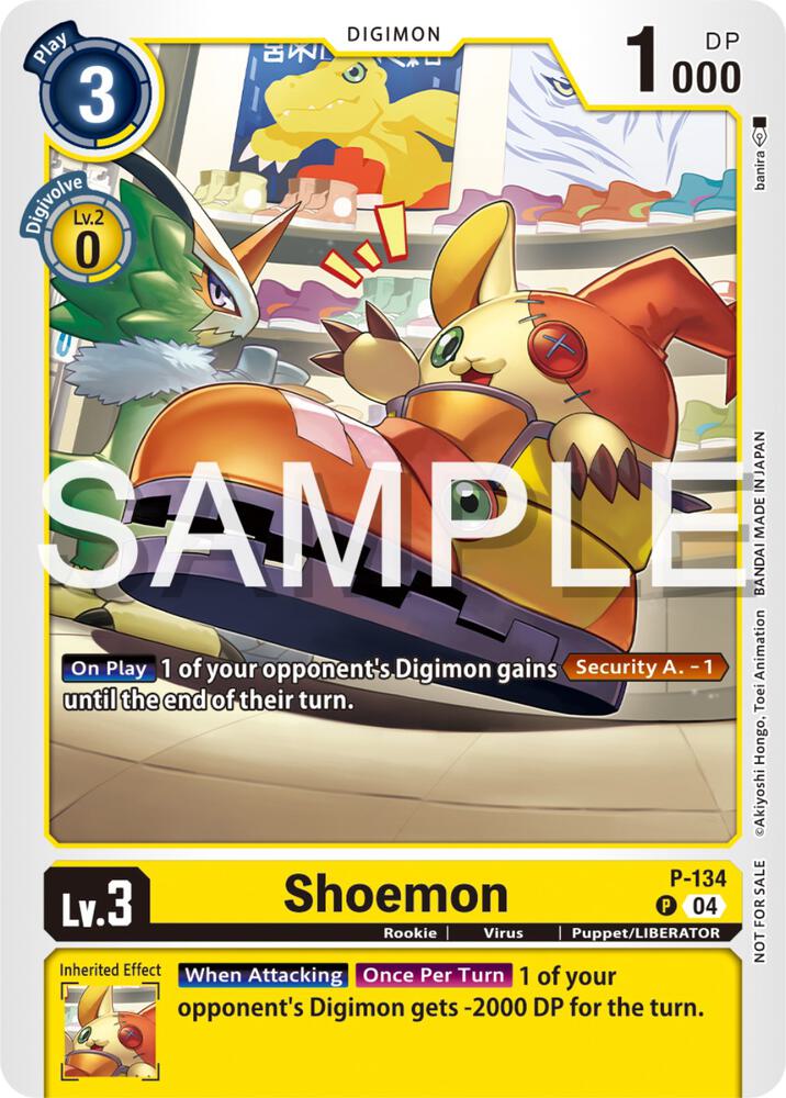 Shoemon Digimon Liberator Promotion Pack P-134 P card