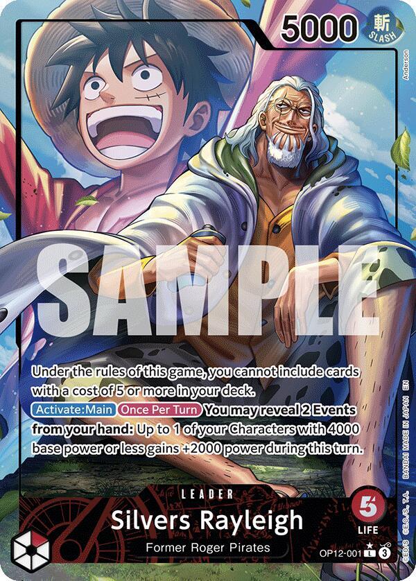 Silvers Rayleigh Alternate Art OP12-001 card