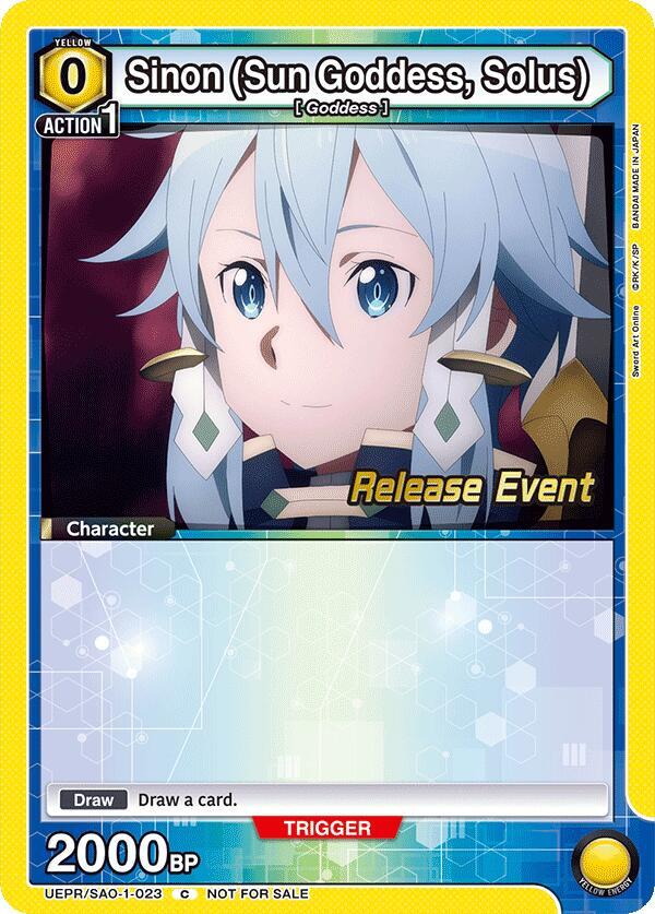 Sinon Sun Goddess Solus 023 UEPR/SAO-1-023 carta