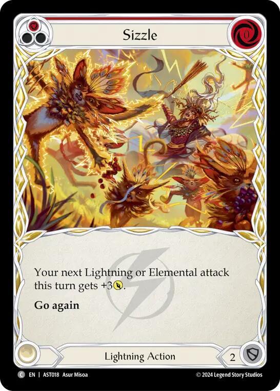 Sizzle Red AST018 card