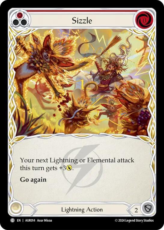 Sizzle Red AUR014 card