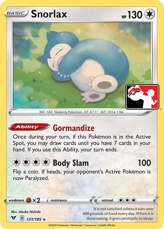 Snorlax 131 185 card