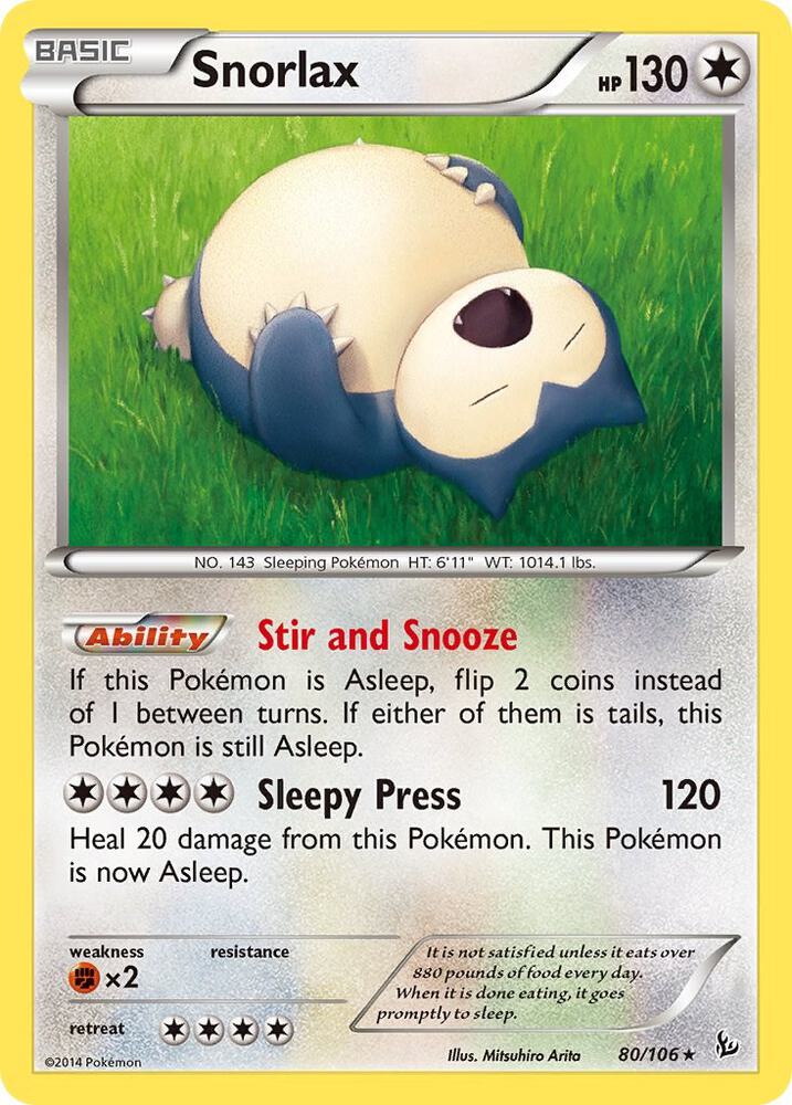 Snorlax 80/106 card