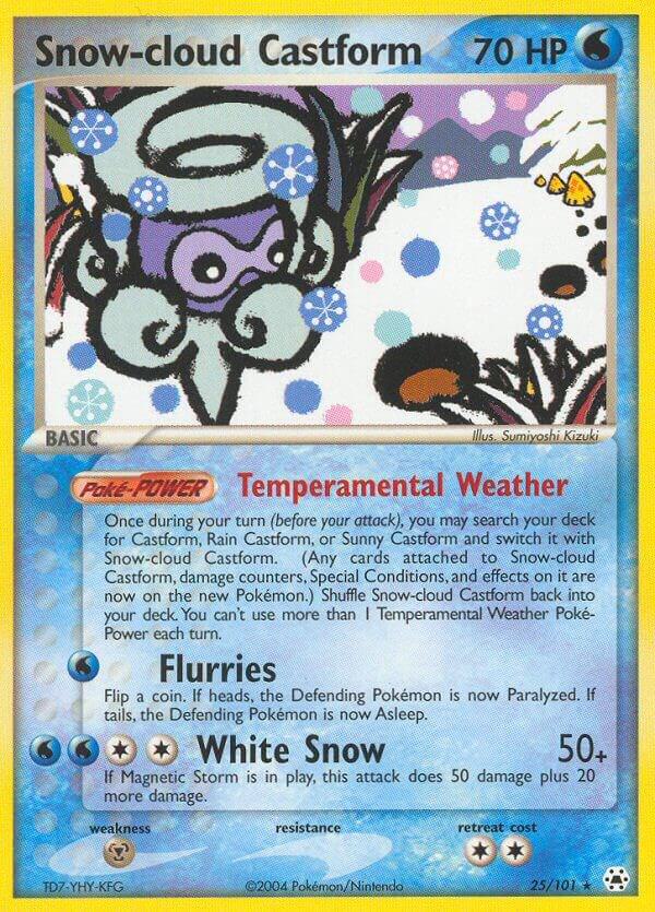 Snow cloud Castform 25/101 card