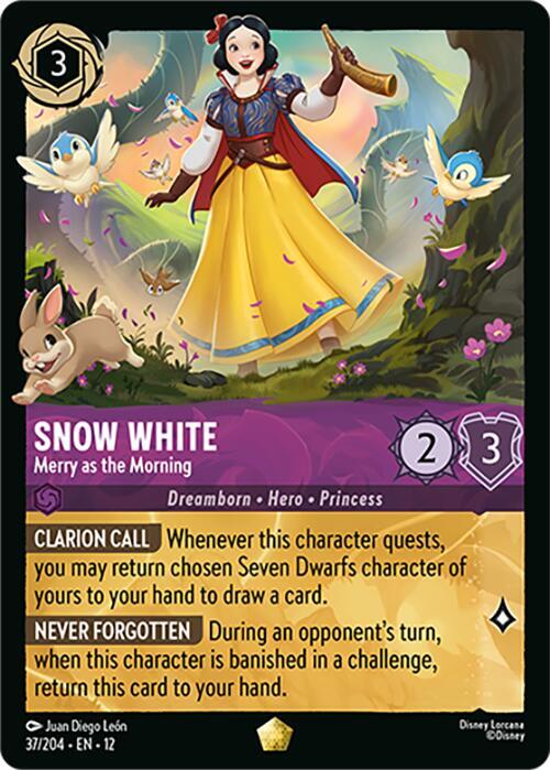 Snow White Merry as the Morning Foil 37/204 carta