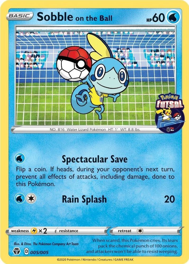 Sobble on the Ball 005 Pokemon Futsal 005/005 card