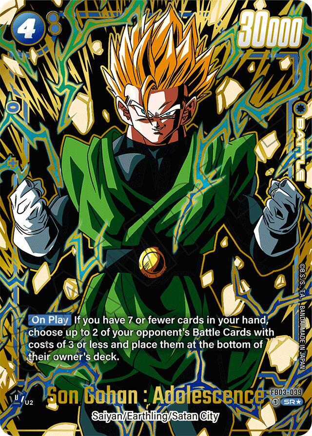 Son Gohan Adolescence Alternate Art FB03-039 carta