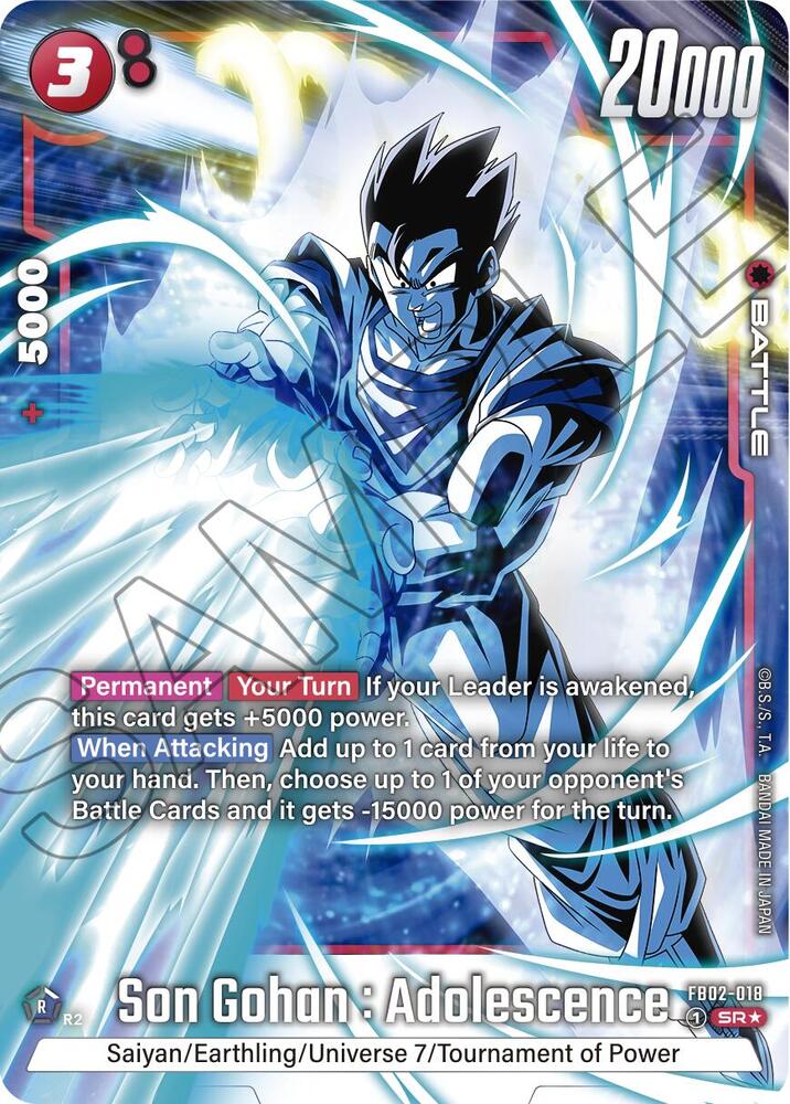 Son Gohan Adolescence FB02 018 Alternate Art