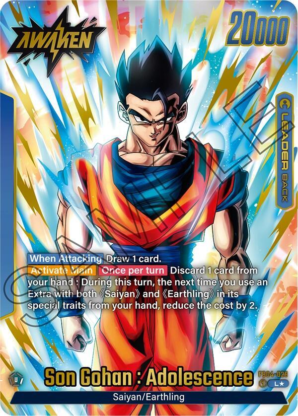 Son Gohan Adolescence FB04 026 Alternate Art card