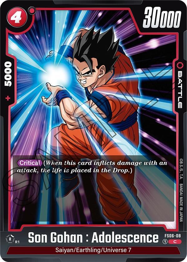 Son Gohan Adolescence FS06-08 card