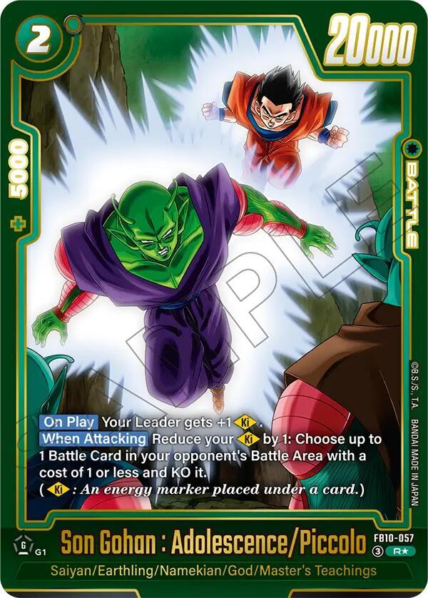 Son Gohan Adolescence Piccolo Alternate Art FB10-057 carta