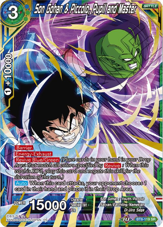 Son Gohan and Piccolo Pupil and Master BT8-119 carta