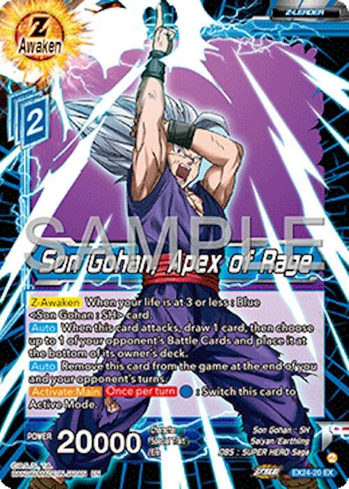 Son Gohan Apex of Rage EX24-20 carta