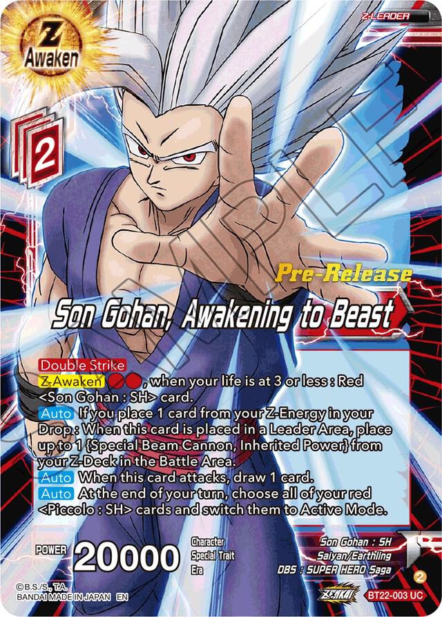 Son Gohan Awakening to Beast BT22-003
