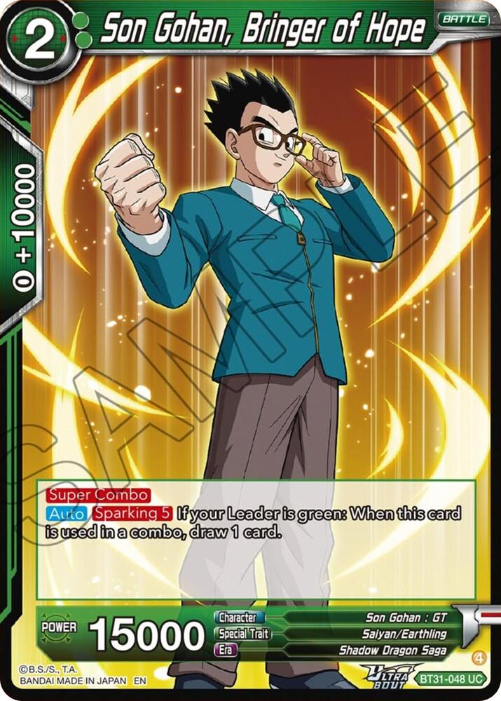 Son Gohan Bringer of Hope BT31-048 carta