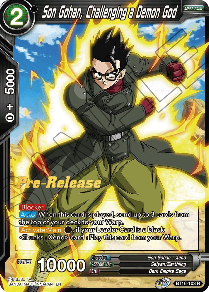 Son Gohan Challenging a Demon God BT16-103