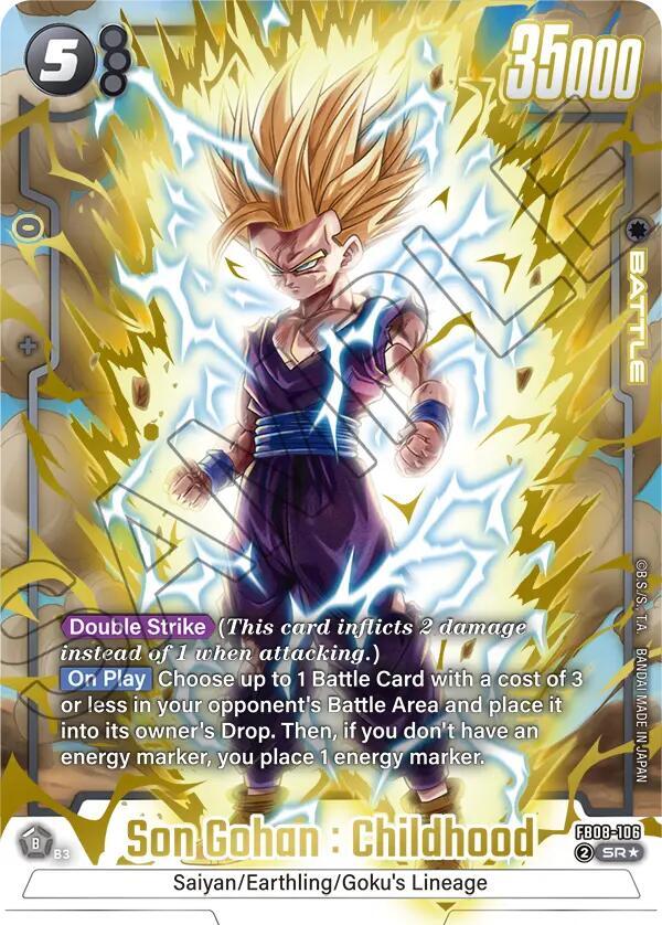 Son Gohan Childhood FB08 106 Alternate Art card