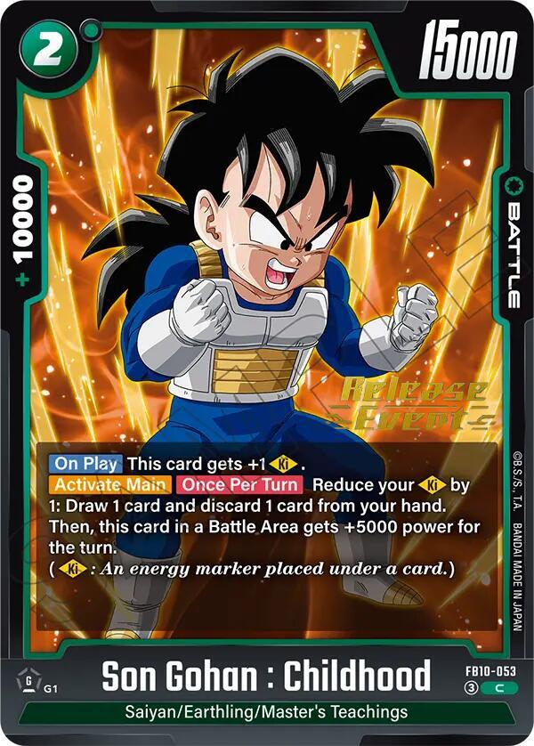 Son Gohan Childhood FB10 053 card