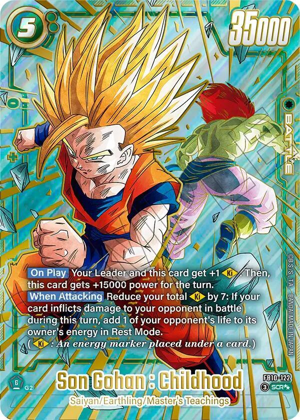 Son Gohan Childhood FB10 122 Super Alternate Art carta