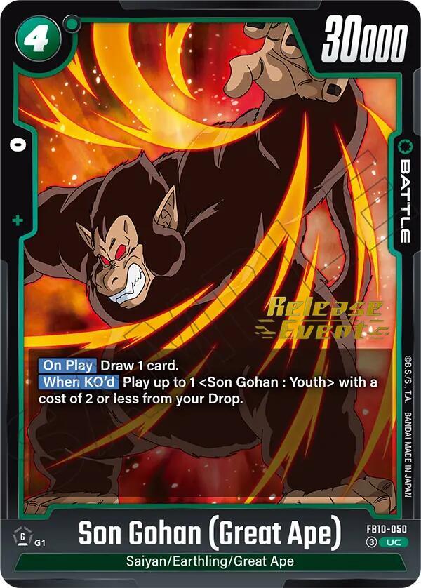 Son Gohan Great Ape FB10-050 carta