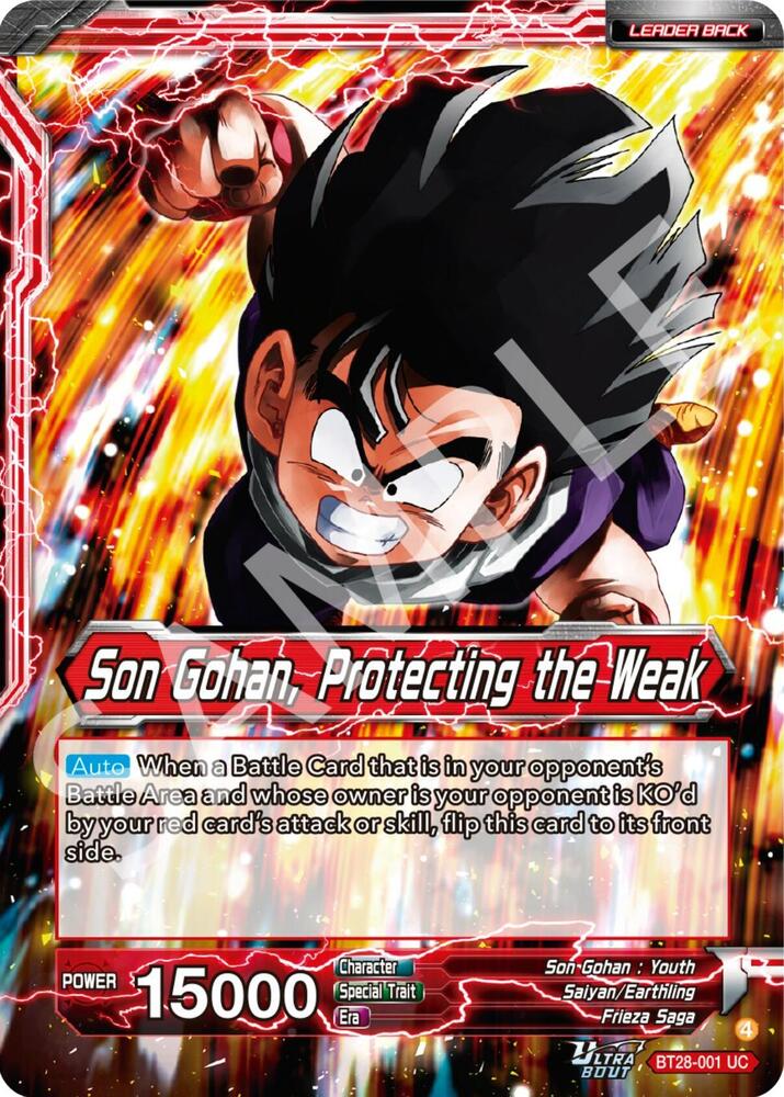 Son Gohan Son Gohan Protecting the Weak SLR BT28-001 card