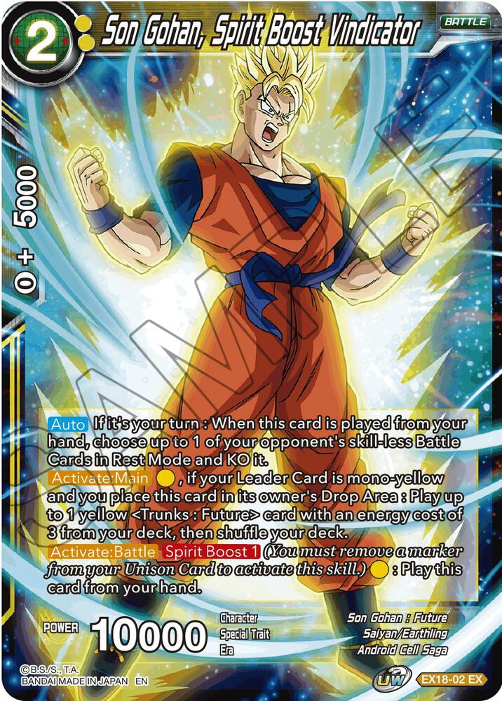 Son Gohan Spirit Boost Vindicator EX18-02