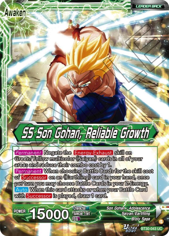 Son Gohan SS Son Gohan Reliable Growth SLR BT30-043 carta