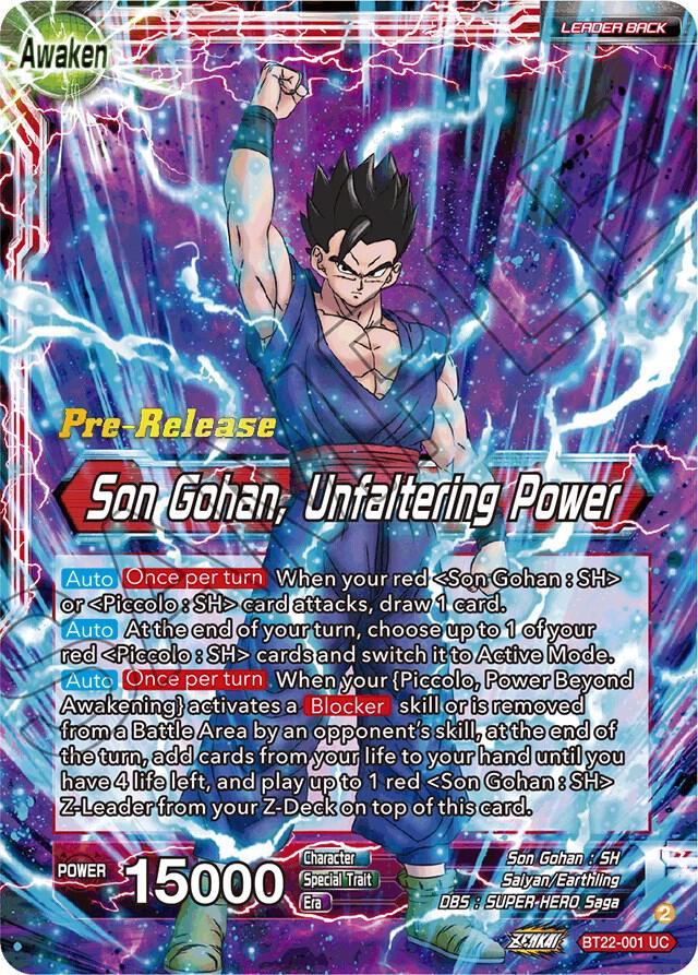 Son Gohan Son Gohan Unfaltering Power BT22-001