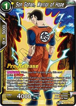 Son Gohan Warrior of Hope BT13-099 carta