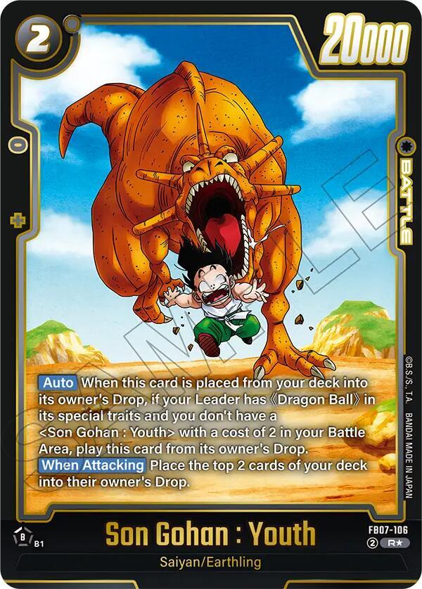 Son Gohan Youth Alternate Art FB07-106 card