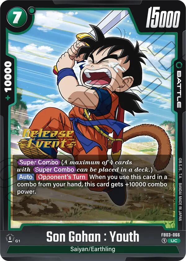 Son Gohan Youth FB03 066 carta