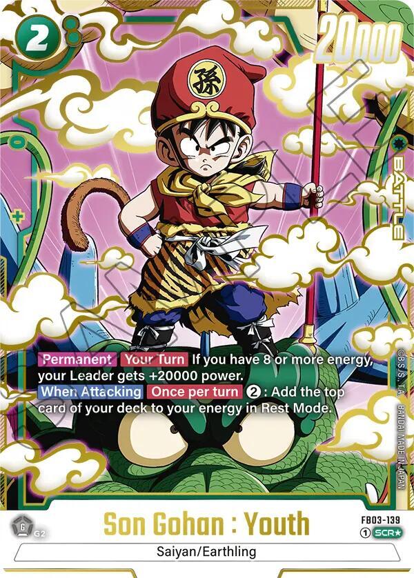 Son Gohan Youth FB03 139 card