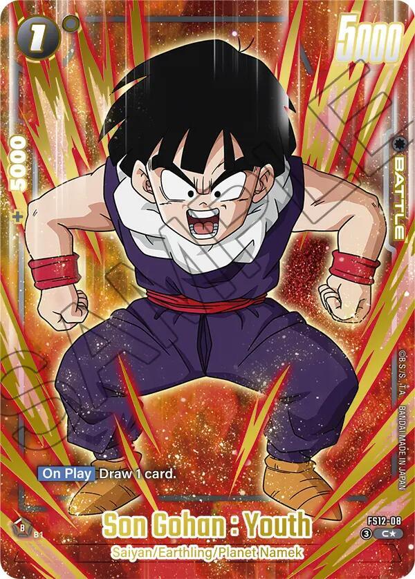 Son Gohan Youth FS12 08 Gold card