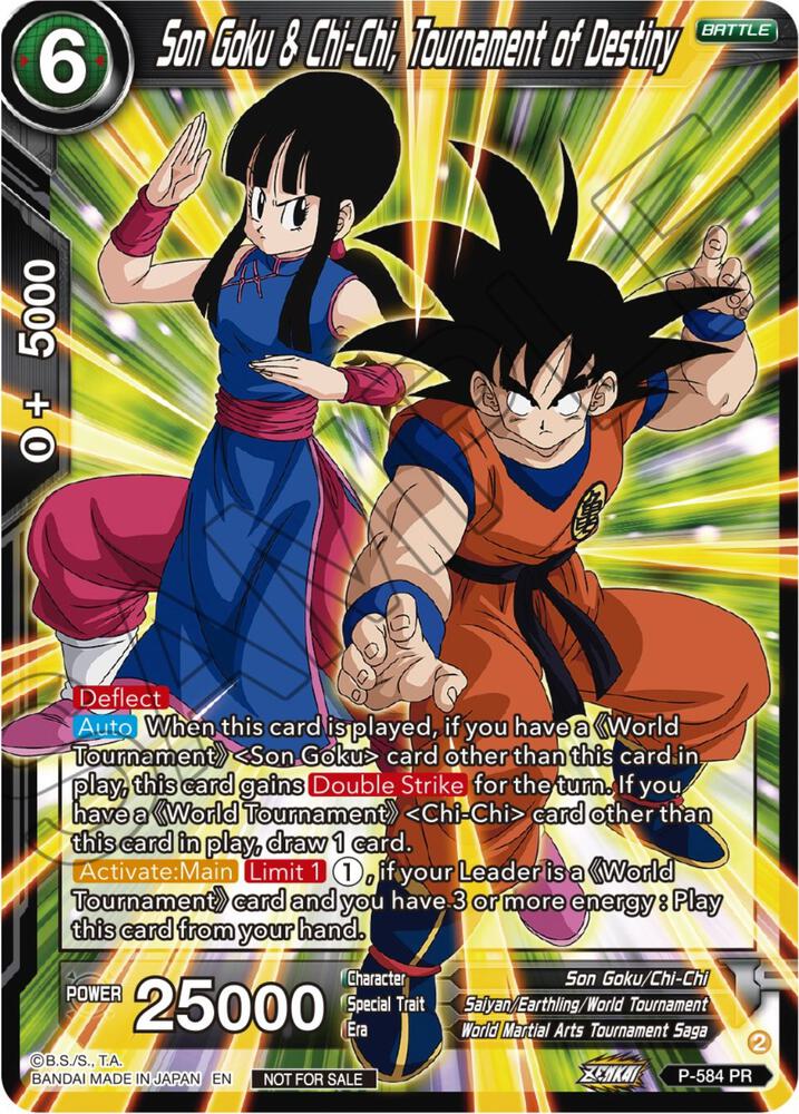 Son Goku and Chi Tournament of Destiny Zenkai Series Tournament Pack Vol7 P-584