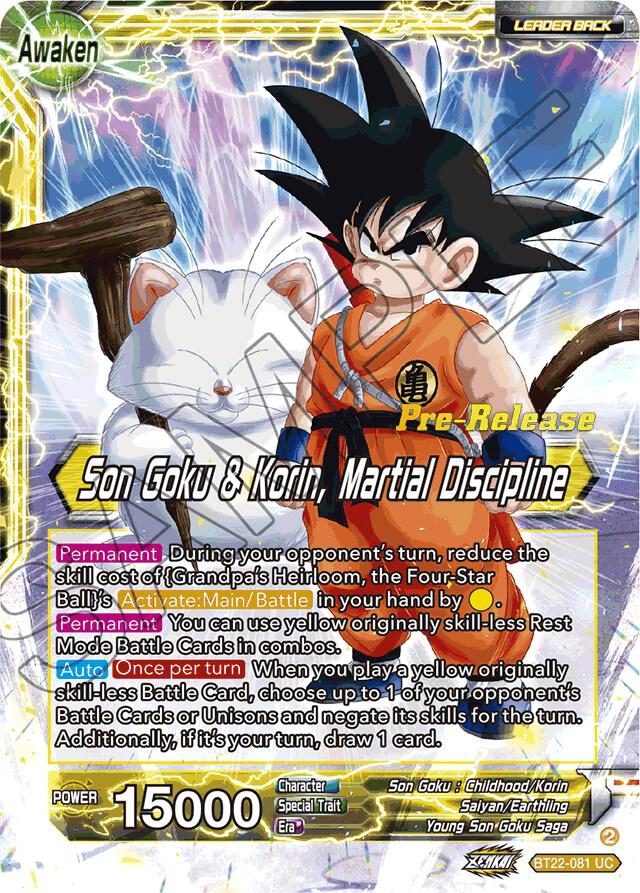 Son Goku Son Goku and Korin Martial Discipline BT22-081