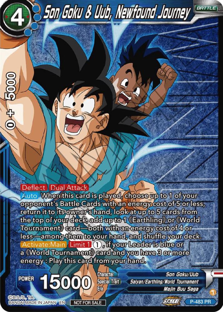 Son Goku and Uub Newfound Journey Zenkai Series Tournament Pack Vol3 P-483